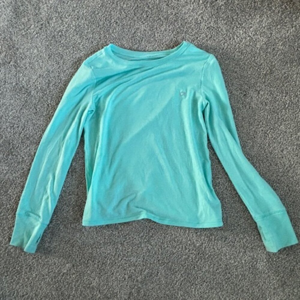 Girls Gap Fit Open Back Long Sleeve Shirt Size S